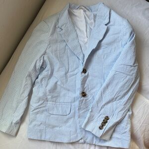Light Blue Striped Kids cotton Blazer